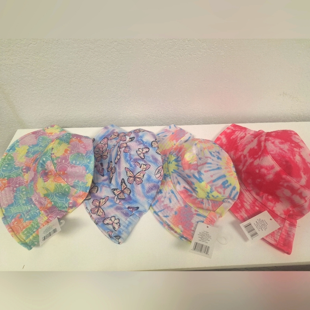 Girls Bucket Hats - 4pc set- New with tags